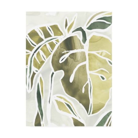 June Erica Vess 'Batik Leaves Ii' Canvas Art,14x19